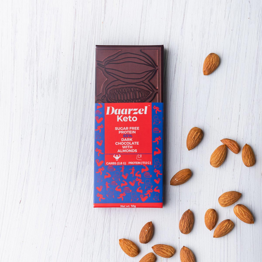 65% Sugarfree Dark Chocolate with Almonds | Keto | High Protein