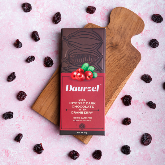 70% Intense Dark Chocolate with Cranberry | Vegan & Gluten Free