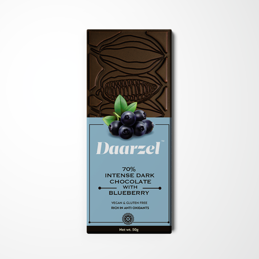 70% Intense Dark Chocolate with Blueberry | Vegan & Gluten Free