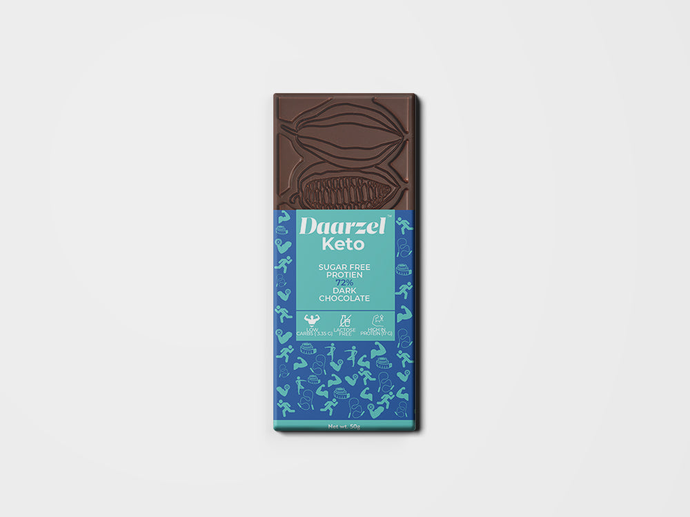 72% Sugar Free Dark Chocolate | Keto | High Protein