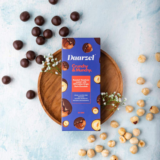 Hazelnut coated with 45% Dark chocolate | High Protein | Vegan & Gluten-Free